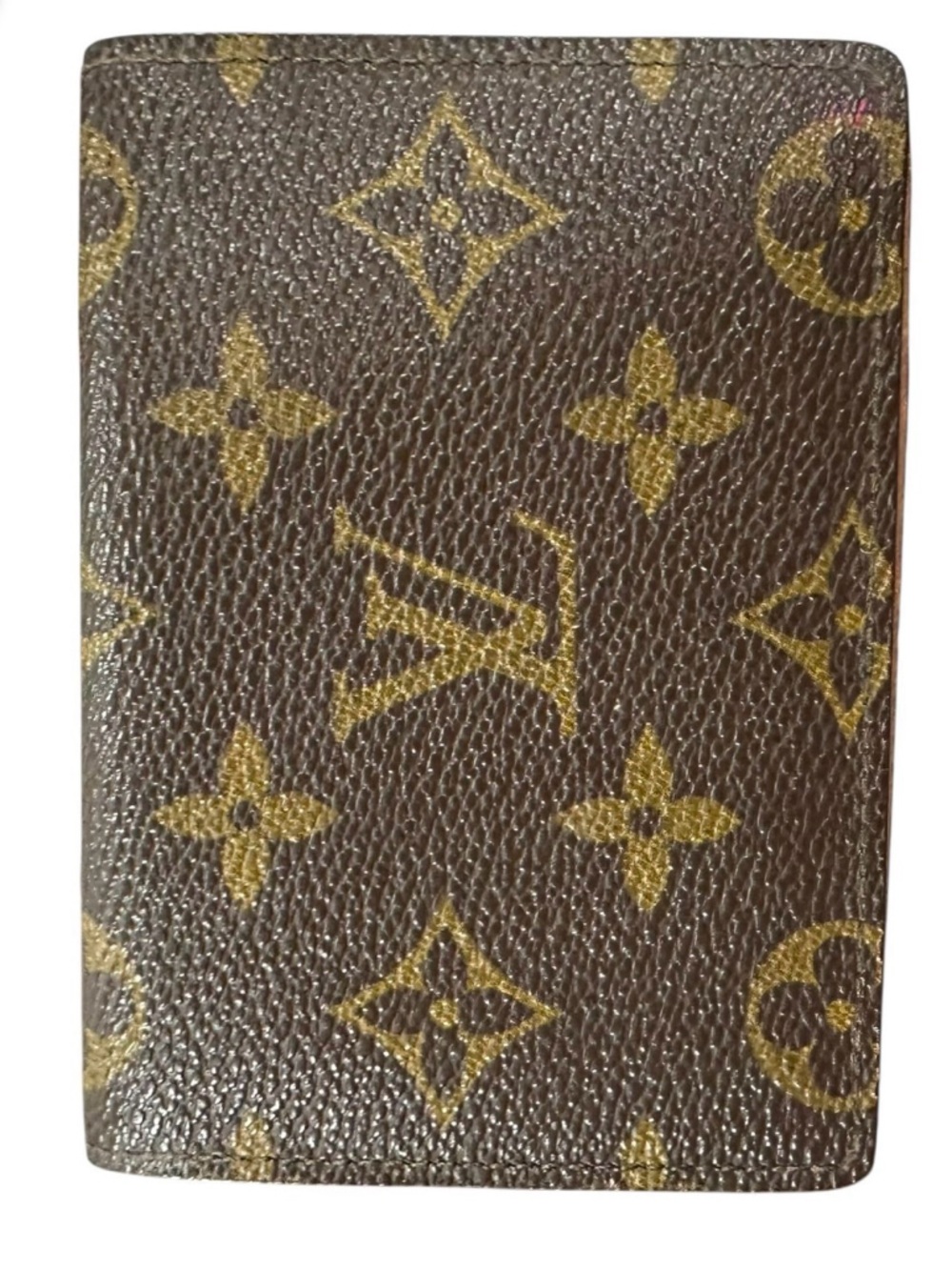 Louis Vuitton Monogram Dark Brown Credit Card Holder ID Window Middle Size 4.5x3